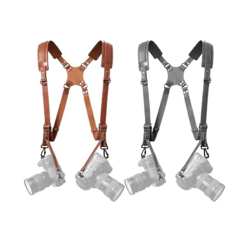 [Photography Equipment] Leather Camera Strap for Two Cameras  SD2