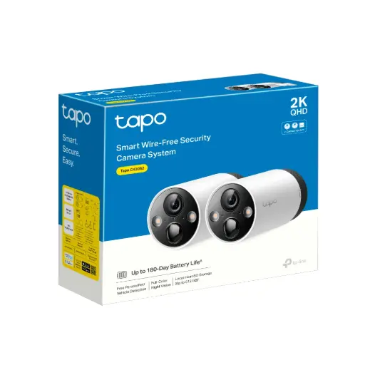 [TP-LINK Tapo] TP-LINK Tapo Tapo Smart Wire-Free Security Camera System，2 Camera System Tapo C420S2