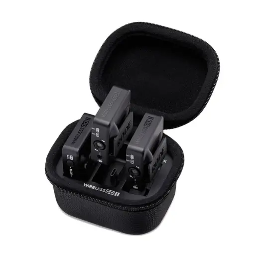 [QARTAJ PROJECTS SOLUTIONS] RODE Wireless GO II 2-Person Compact Digital Wireless Microphone with Charging Case (Neck mic. Wireless)