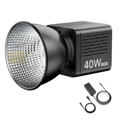 [QARTAJ PROJECTS SOLUTIONS] ULANZI LT028 Rechargeable Bi-Color COB Light 40W (L040GBBI)  with  power Adapter