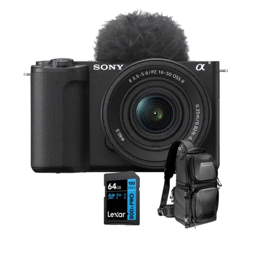 [QARTAJ-OFFERS] Sony ZV-E10 II Mirrorless Camera with 16-50mm Lens& Memory Card& BackBag
