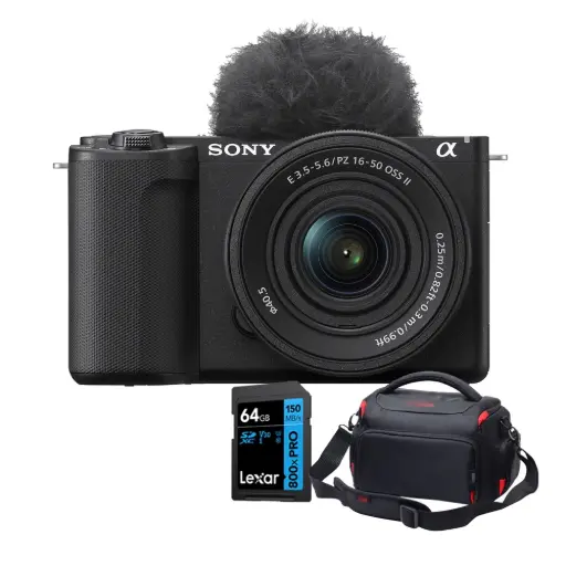 [QARTAJ-OFFERS] Sony ZV-E10 II Mirrorless Camera with 16-50mm Lens& Memory Card& Shoulder Bag