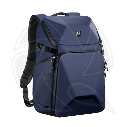[BAG-K&F] KF13.144V2 Concept Camera Backpack 20L Large Waterproof Camera Bag with Front HardShell / 15.6" Laptop / Tripod Compartment for Photographers, Blue