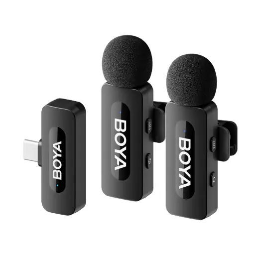 [BOYA] BOYA BY-V20 two person Wireless Lavalier Microphone for  Type C (Neck mic. Wireless)