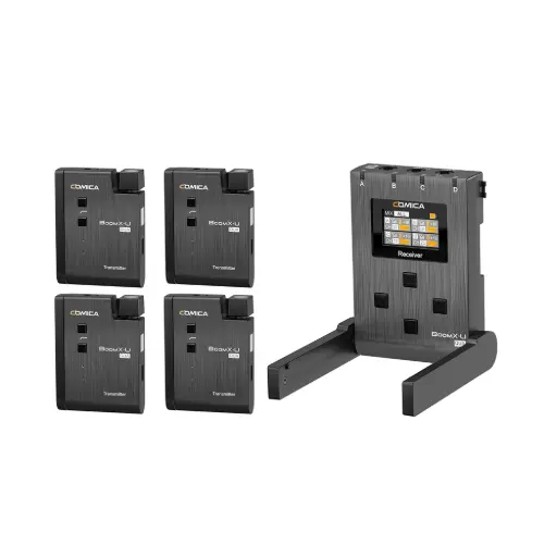 [COMICA] COMICA Boom X-U QUA 4-group Multi-Function Mini UHF Wireless Microphone for Camera