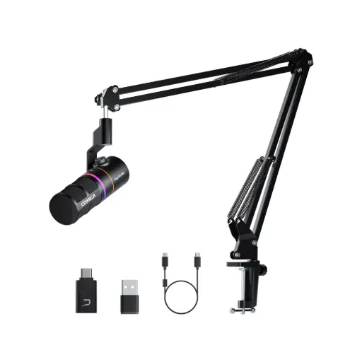 [COMICA] COMICA EJOY D10 PRO (A) RGB Cardioid Dynamic Wireless Microphone/Wired (XLR/Type-C)