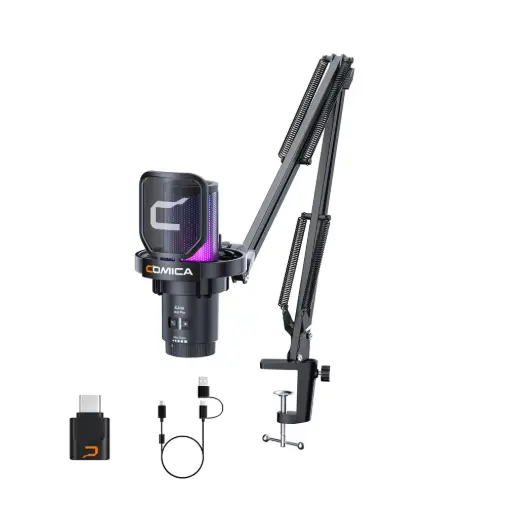 [COMICA] COMICA EJOY UNI PRO (A) RGB Cardioid Condenser Wireless USB Microphone