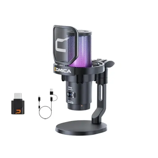 [COMICA] COMICA EJOY UNI PRO (D) RGB Cardioid Condenser USB Microphone