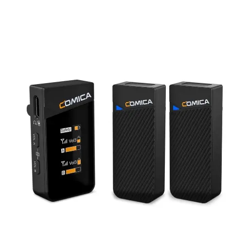 [COMICA] COMICA Vimo C2 2.4G Dual channel Wireless Microphone 2person for Camera &smartphone