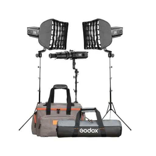 [GODOX] GODOX  S30 - 3HEADS SA-D  Focusing Spot LED Light 3kit