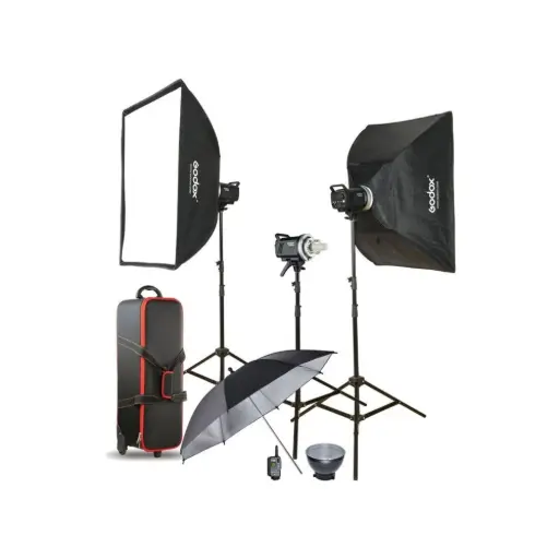 [GODOX] GODOX MS200-D Studio Flash Monolight (3-Light Kit)