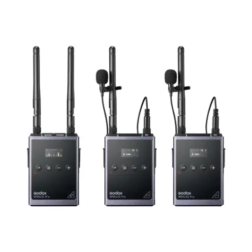 [GODOX-NECK MIC] GODOX WMicS1 Pro Kit2 Two-Person Wireless Omni Lavalier Microphone System (Neck mic. Wireless)