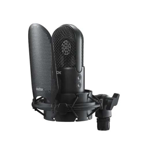 [GODOX-NECK MIC] Godox UMic10 Cardioid Condenser USB Microphone with Shockmount and Pop Filter