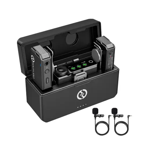 [HOLLYLAND] HOLLYLAND LARK MAX All-in-One Wireless Microphone System (2.4 GHz, Black) with neck mic wire (Neck mic. Wireless)