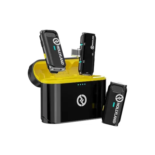 [HOLLYLAND] HOLLYLAND LARK C1 DUO 2-Person Wireless Microphone System for Android USB-TypeC (Neck mic. Wireless)