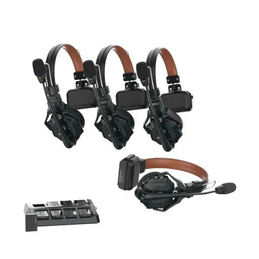 [HOLLYLAND] HOLLYLAND Solidcom C1 PRO-4S Full-Duplex Wireless DECT Intercom System with 4 Headsets (1.9 GHz)