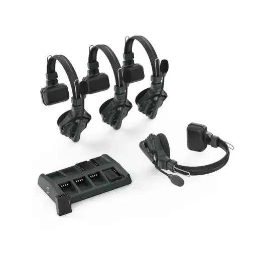 [HOLLYLAND] HOLLYLAND Solidcom C1-4S Full-Duplex Wireless DECT Intercom System with 4 Headsets (1.9 GHz)