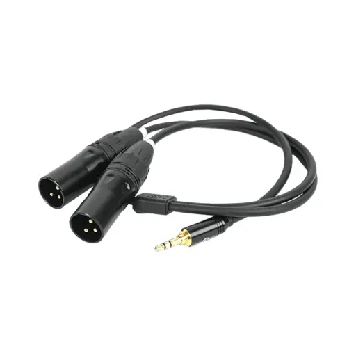 [HOLLYLAND CABLE] HOLLYLAND 3.5mm TRS to Dual XLR Audio Cable (50cm) HL-XLR02